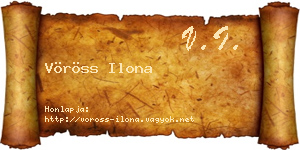Vöröss Ilona névjegykártya