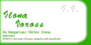 ilona voross business card