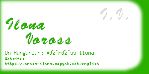 ilona voross business card